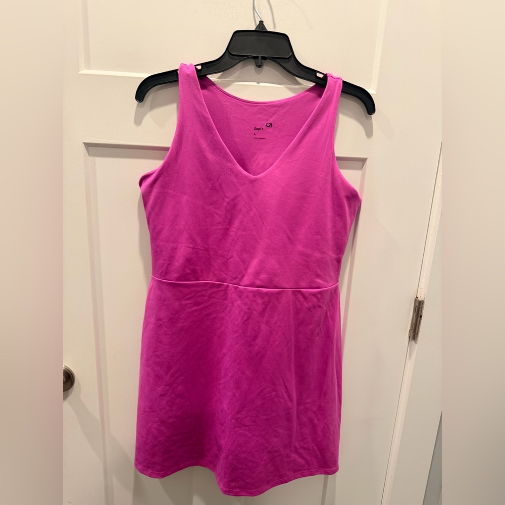 GAP Sleeveless V-Neck Pink Dress
